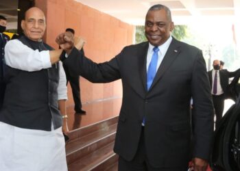 Raksha Mantri Shri Rajnath Singh holds telephonic conversation with US Secretary of Defence Mr Lloyd Austin