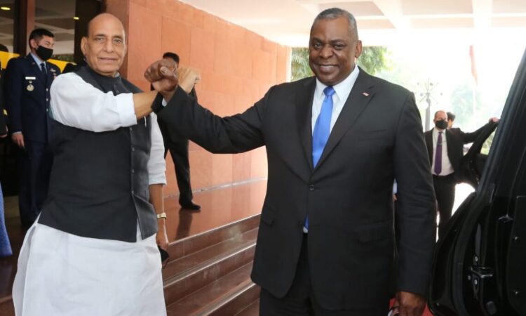 Raksha Mantri Shri Rajnath Singh holds telephonic conversation with US Secretary of Defence Mr Lloyd Austin