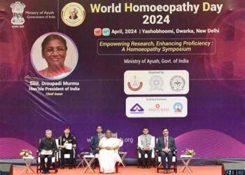 PRESIDENT OF INDIA INAUGURATES A HOMOEOPATHY SYMPOSIUM ON WORLD HOMOEOPATHY DAY
