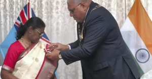 President Droupadi Murmu Conferred “Companion of the Order of Fiji” in Capital Suva