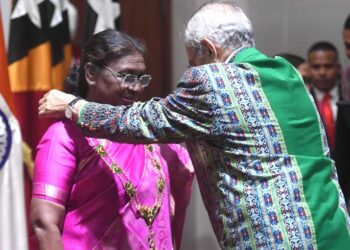 President Murmu confers with the country's highest civilian award ‘the Grand-Collar of the Order of Timor-Leste’