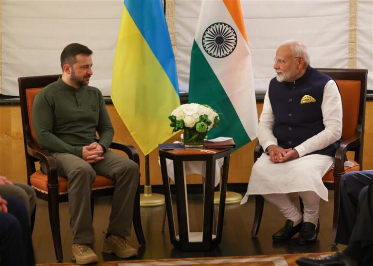 Prime Minister Shri Narendra Modi held a bilateral meeting with the President of Ukraine, H.E. Mr. Volodymyr Zelenskyy, on 23 September 2024, on the sidelines of the Summit of the Future in New York. The two leaders recalled Prime Minister’s recent visit to Ukraine and expressed satisfaction at the continued consolidation of bilateral ties. The situation in Ukraine as well as the way forward on pursuing a path to peace also figured prominently in their discussions. Prime Minister reiterated India’s clear, consistent and constructive approach in favour of a peaceful resolution of the conflict through diplomacy and dialogue as well as engagement between all stakeholders. He conveyed that India remains open to provide all support within its means to facilitate a lasting and peaceful resolution of the conflict. This was the third meeting between the two leaders in little over three months. The two leaders agreed to remain in close touch.