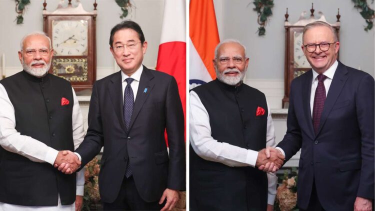 PM Modi holds bilateral talks with Japanese and Australian Prime Ministers