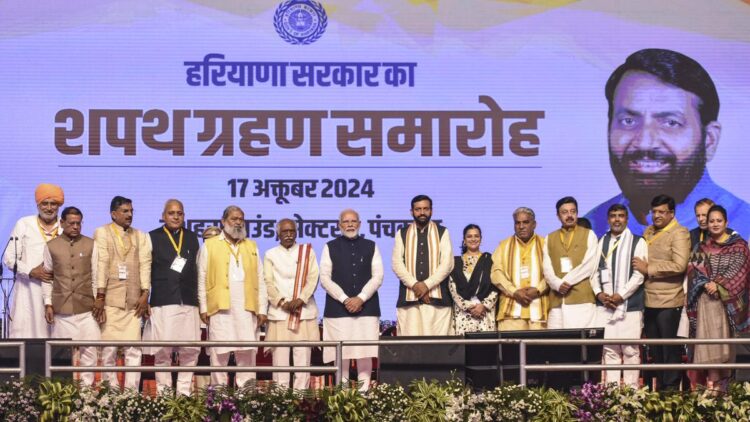 Nayab Saini takes oath as Haryana Chief Minister, 13 ministers in his Cabinet