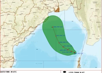 IMD Issues Possible Track Of Cyclone Dana