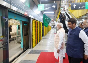 PM Modi flags off Mumbai’s first underground Metro line, takes a ride