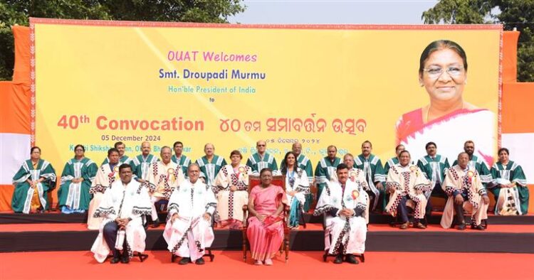 President Of India Graces Convocation Ceremony Of Odisha University Of Agriculture And Technology