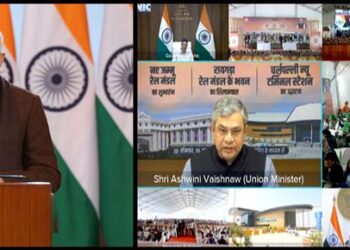 Prime Minister Shri Narendra Modi inaugurates and lays foundation stone of various railway projects