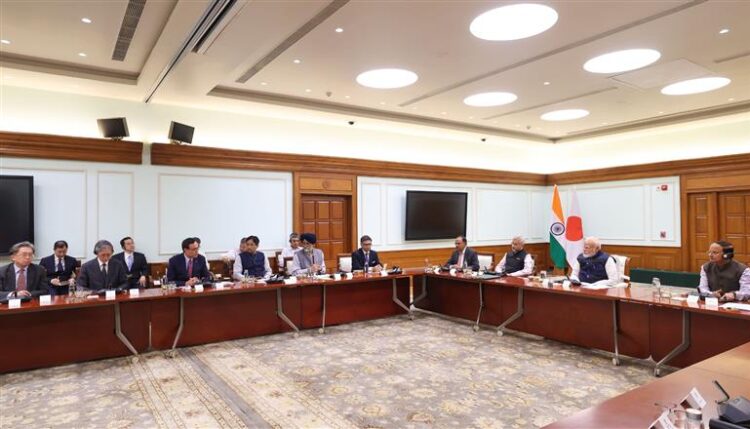 PM meets high-powered delegation from Keizai Doyukai to discuss about deepening economic cooperation between India and Japan