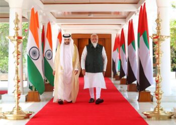 Prime Minister Modi receives the Crown Prince of Dubai, Deputy Prime Minister and Minister of Defence of the UAE