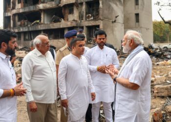 PM Narendra Modi visits Ahmedabad air crash site