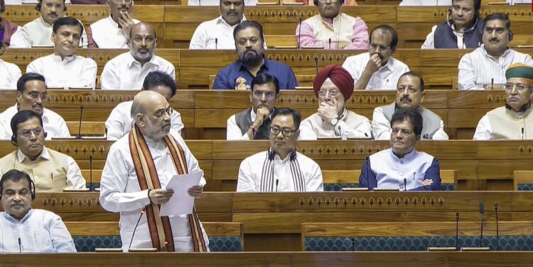 Union Home Minister and Minister of Cooperation Shri Amit Shah participates in the special discussion in the Lok Sabha today on India’s strong, successful, and decisive response to the Pahalgam terrorist attack through ‘Operation Sindoor’