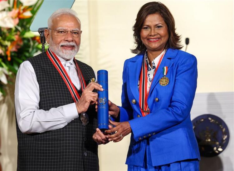 Prime Minister Shri Narendra Modi conferred with highest national award, the ‘Order of the Republic of Trinidad & Tobago