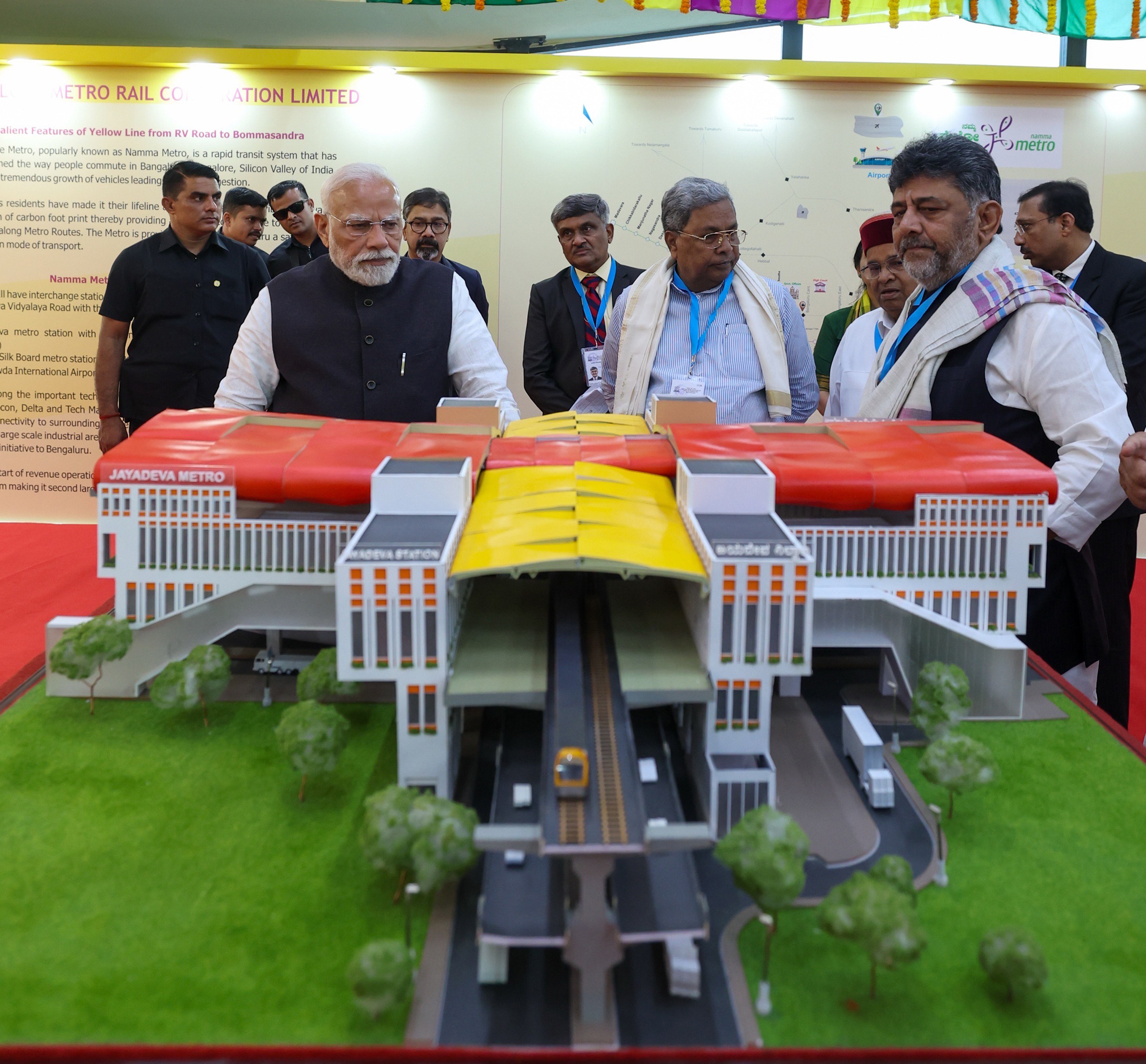 Prime Minister Shri Narendra Modi inaugurates, lays foundation stone of metro projects worth around Rs 22,800 crore in Bengaluru, Karnataka