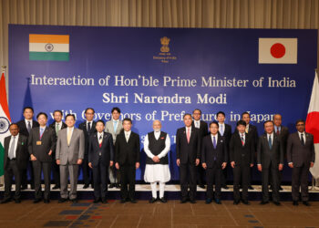 Prime Minister Modi interacts with Governors of Prefectures of Japan