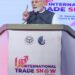 Prime Minister Shri Narendra Modi addresses the Uttar Pradesh International Trade Show at Greater Noida in Uttar Pradesh