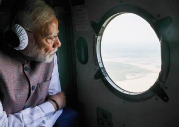PM undertakes aerial survey of flood affected areas of Punjab