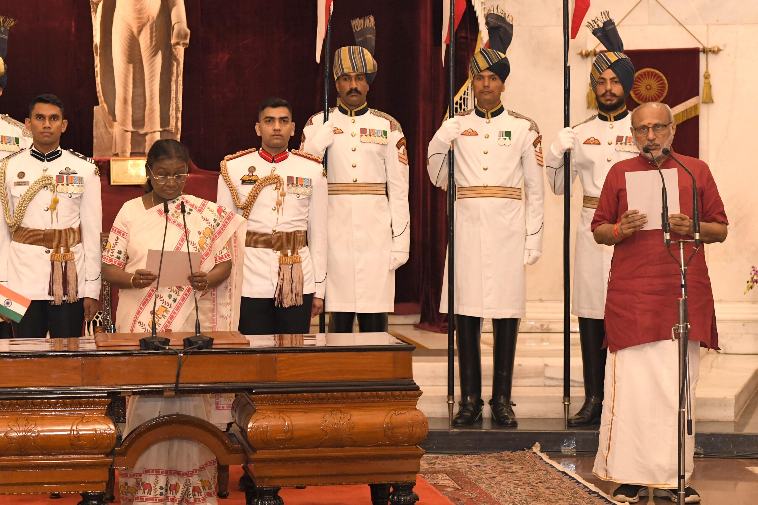 CP Radhakrishnan takes oath as 15th Vice-President; PM, Jagdeep Dhankhar present