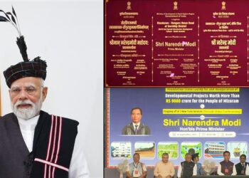 Prime Minister Shri Narendra Modi lays foundation stone, inaugurates development works worth over Rs 9,000 crore in Aizawl, Mizoram