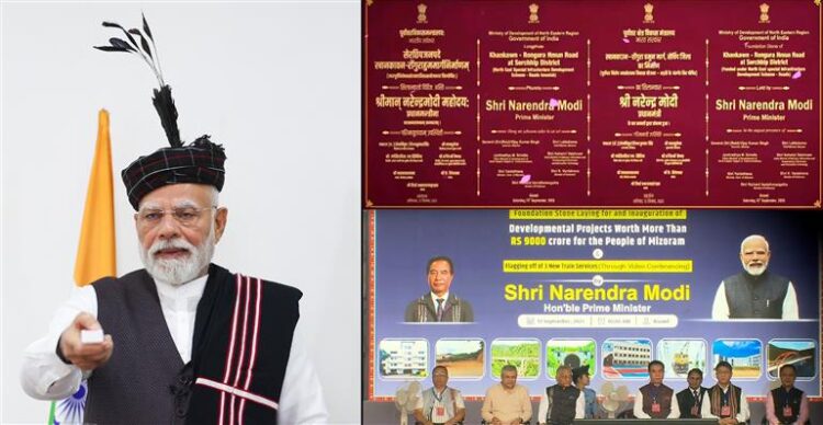 Prime Minister Shri Narendra Modi lays foundation stone, inaugurates development works worth over Rs 9,000 crore in Aizawl, Mizoram