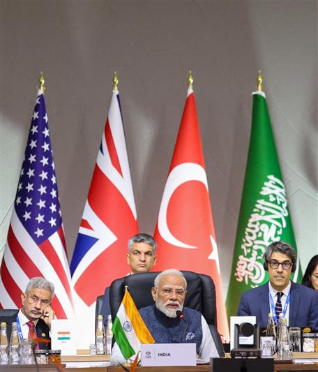 Prime Minister addresses G20 Session on “A fair and a Just Future for All”
