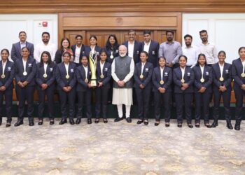 Prime Minister Shri Narendra Modi interacts with Indian Blind Women’s T20 World Cup Champions