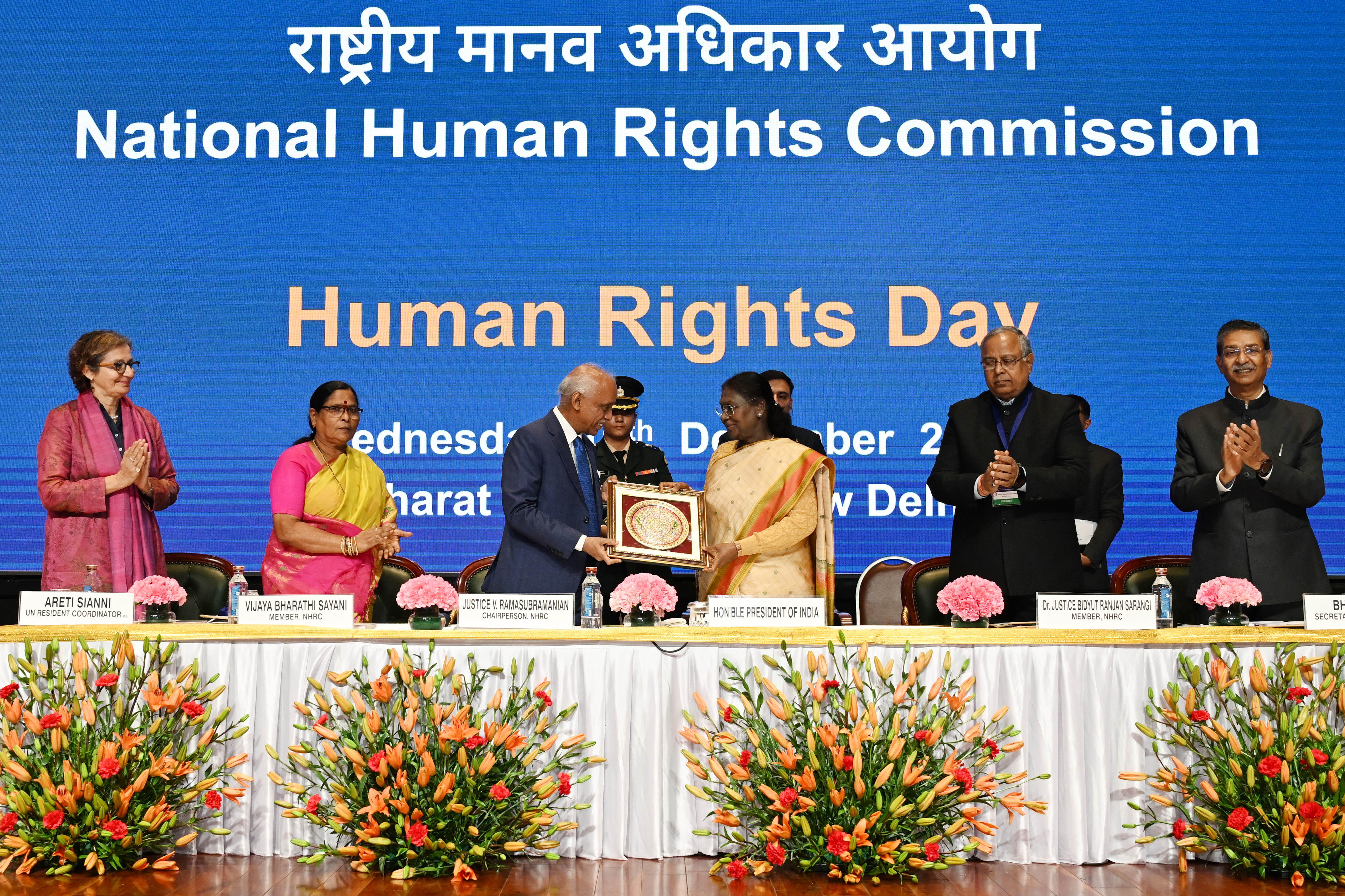 PRESIDENT OF INDIA GRACES HUMAN RIGHTS DAY CELEBRATION ORGANISED BY THE NATIONAL HUMAN RIGHTS COMMISSION