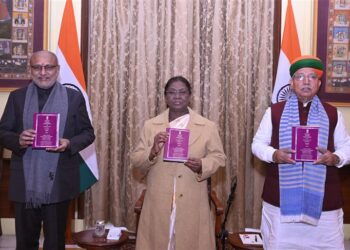 PRESIDENT OF INDIA RELEASES THE CONSTITUTION OF INDIA IN THE SANTHALI LANGUAGE