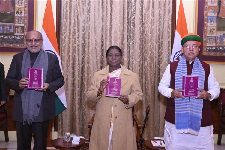 PRESIDENT OF INDIA RELEASES THE CONSTITUTION OF INDIA IN THE SANTHALI LANGUAGE