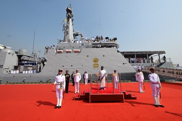 PRESIDENT OF INDIA WITNESSES INTERNATIONAL FLEET REVIEW AT VISAKHAPATNAM
