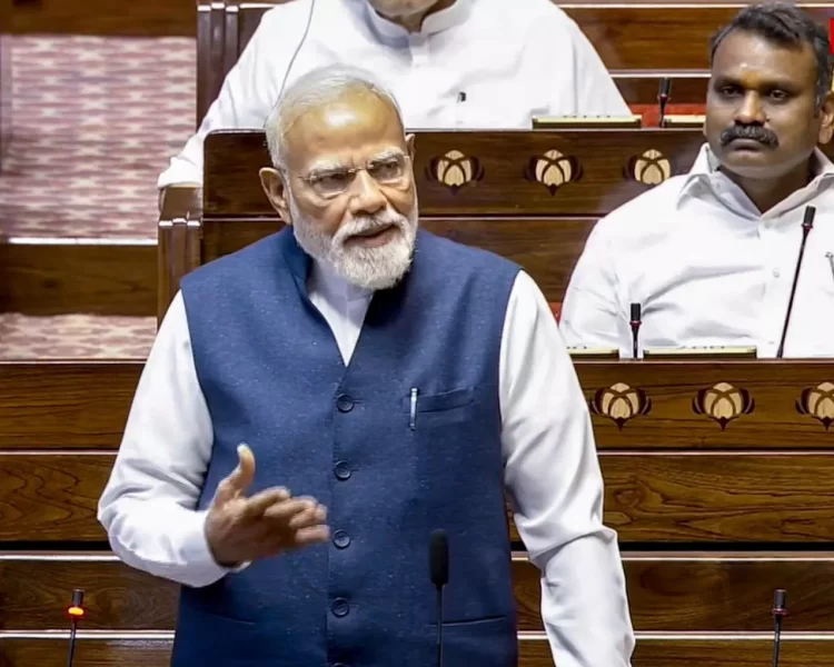 Prime Minister Shri Narendra Modi addresses retiring Members of Rajya Sabha