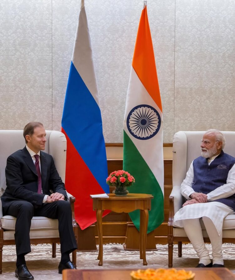 First Deputy PM of Russia Denis Manturov calls on PM Modi