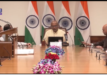 Rajya Sabha Chairman Shri C.P. Radhakrishnan administers oath/affirmation to newly elected/re-elected Members in Rajya Sabha Chamber today