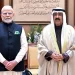 Prime Minister Shri Narendra Modi speaks with the Amir of Kuwait