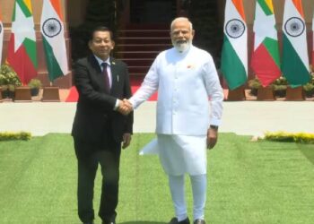 PM Modi, Myanmar Prez Min Aung Hlaing Hold Bilateral Talks At Hyderabad House
