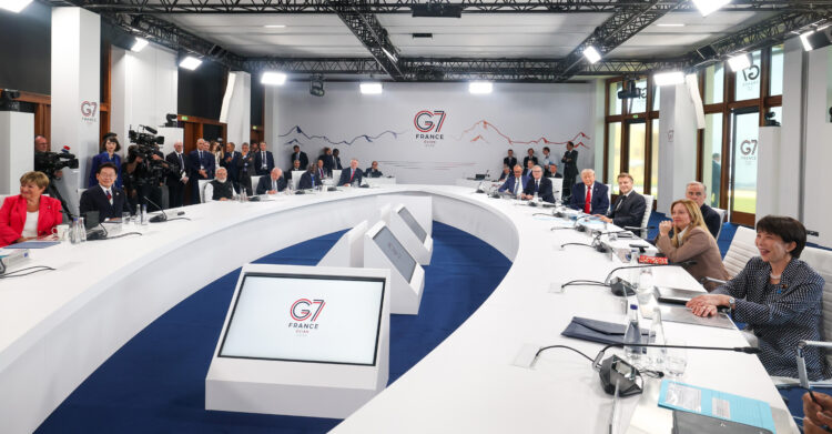 Prime Minister addresses the session on “Reviving a Balanced, Shared and Sustainable Economic Growth for All” at G7 Summit in Evian, France