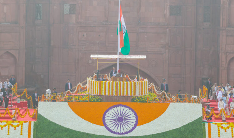 Prime Minister Shri Narendra Modi addresses the nation from the ramparts of Red Fort on the occasion of 80th Independence Day