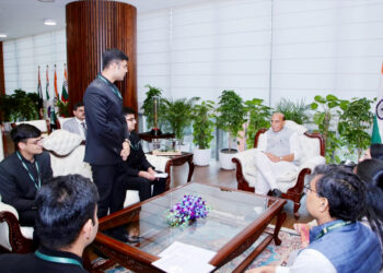 Indian Defence Estates Service officer trainees call on Raksha Mantri