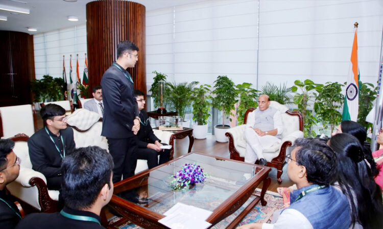 Indian Defence Estates Service officer trainees call on Raksha Mantri