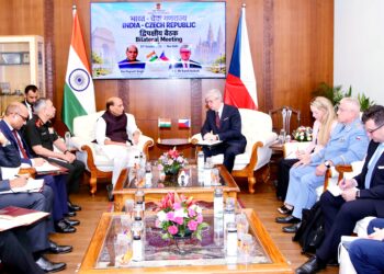 Raksha Mantri holds bilateral talks with 1st Deputy Prime Minister and Minister of Industry & Trade of Czech Republic